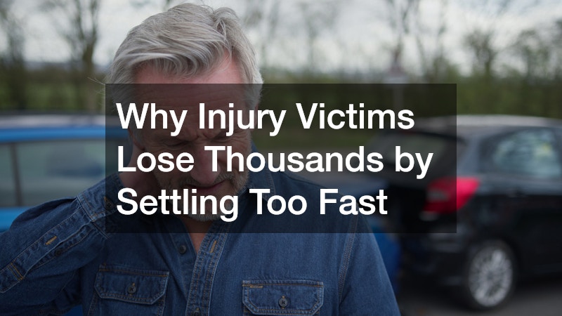 Why Injury Victims Lose Thousands by Settling Too Fast